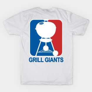 80's GrillGiant Blue text T-Shirt